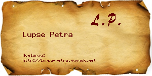 Lupse Petra névjegykártya