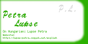 petra lupse business card